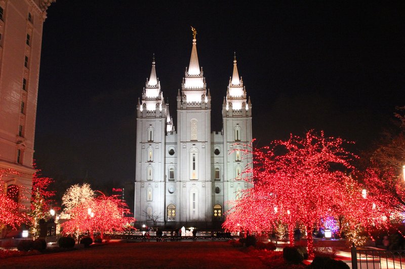Morman Cathedral by Night, Temple Square