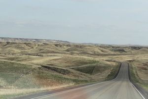 The Landscape, undulating hills and long straight roads