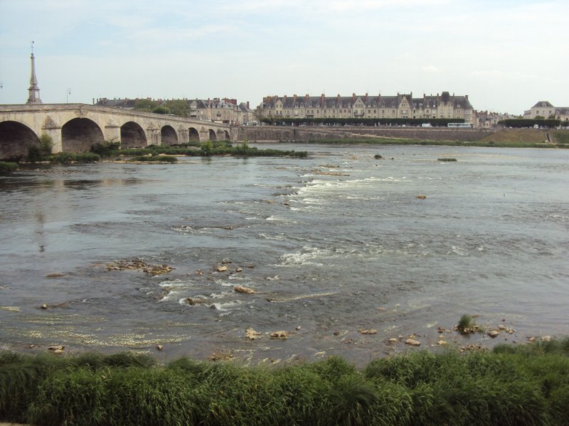 The Loire River going through Blois 