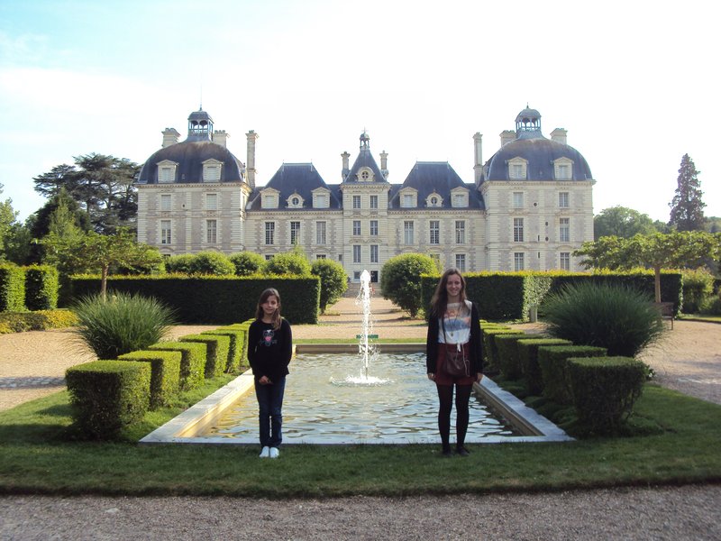 Sophia and I at the back of the Cheverny