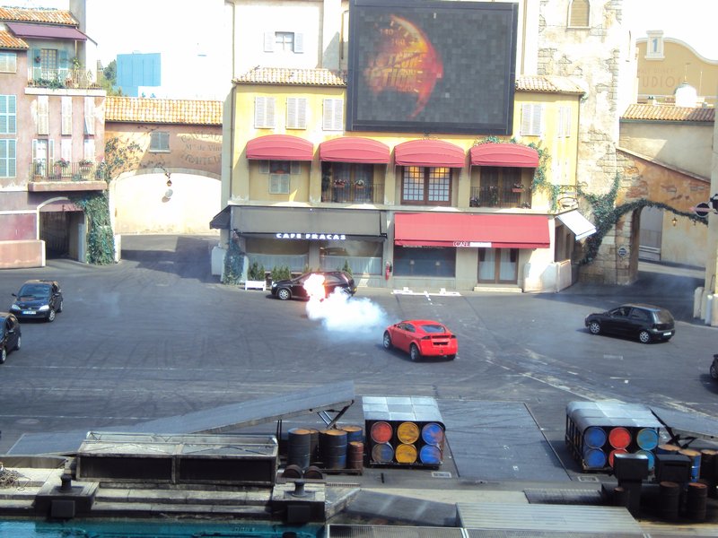 At the stunt show