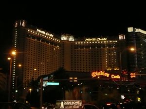 Monte Carlo hotel at night