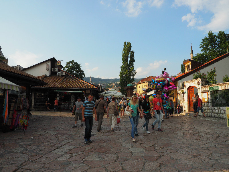 lots of tourists Sarajevo