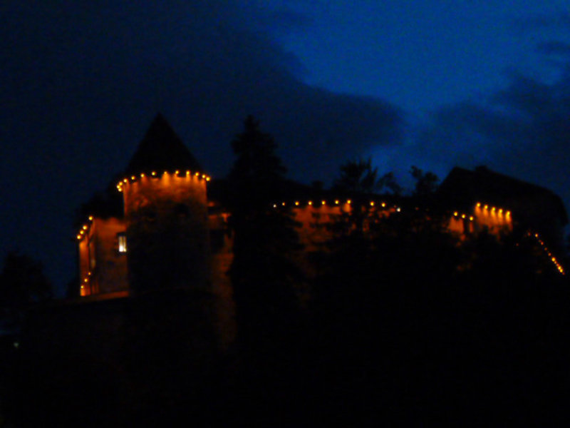 castle Bled at night