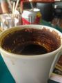 Turkish coffee, a bit too much and too strong