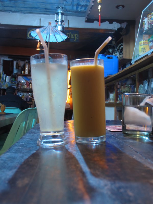 Mango shake & Calimanci juice