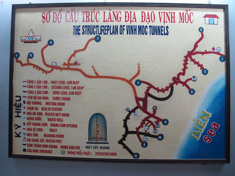 Vinh Moc Tunnels plan