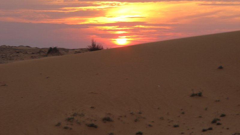 Red sand dunes - Sunset