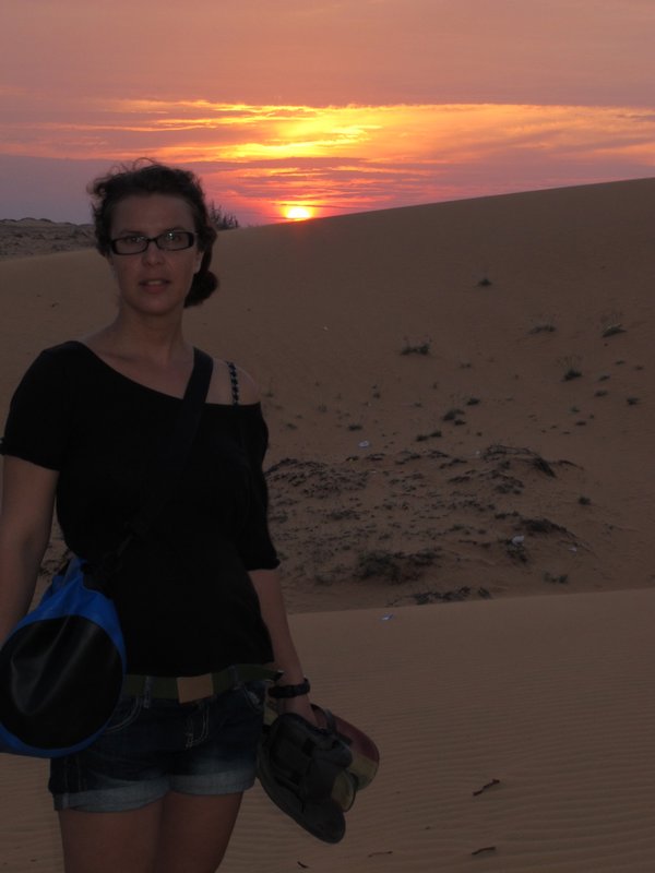 Red sand dunes - Sunset