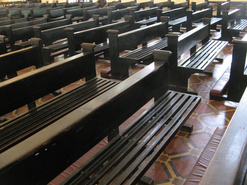 Inside a church in Old Goa