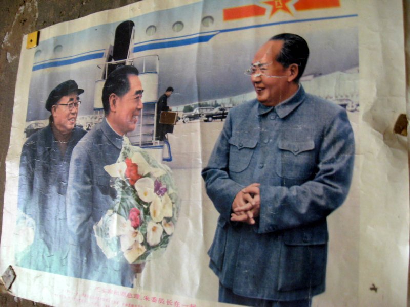 old poster of Mao