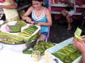 sticky rice in banana leaves