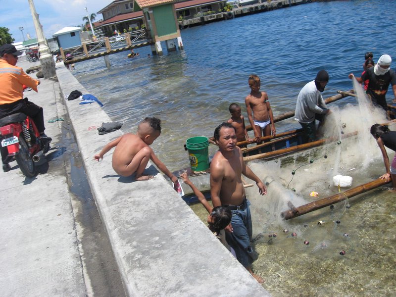 helping the fishermen