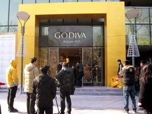 Godiva chocolate shop opening