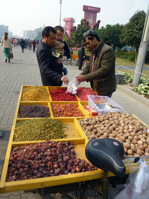 Uyghur fruit & nut seller