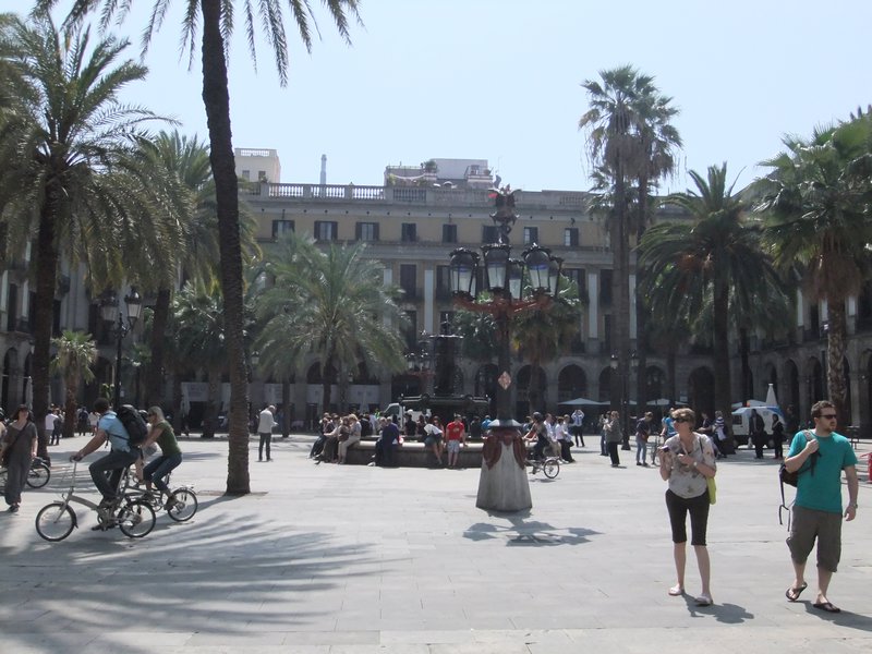 One of the many squares in barcelona