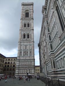 The bell tower next to the Duomo