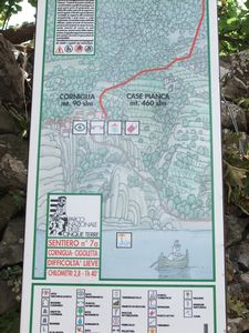 the map of our route over the high track to Manarola.