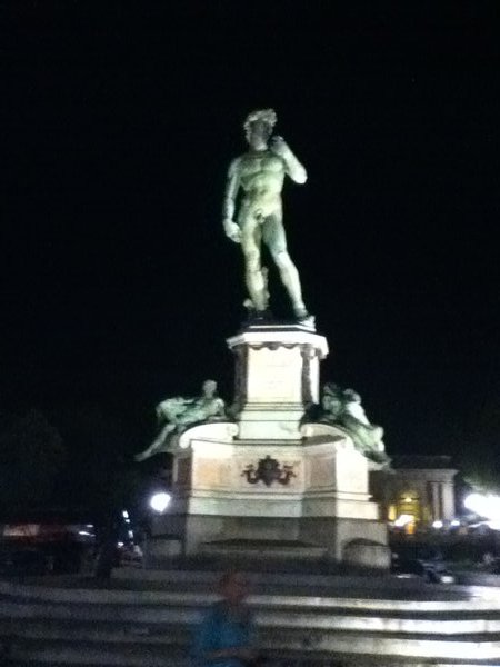 The David at night