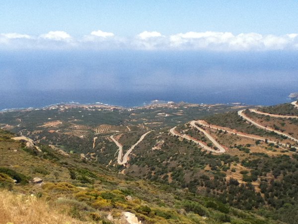 Road to elafonisi/view from lunch cafe