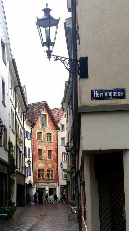 A colourful street in Old Chur