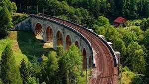 Viaduct through the moutains