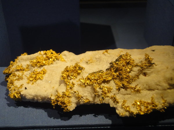 A gold sample in the San Candido Museum
