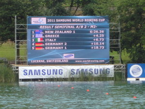 Score Board at the Rowing champs