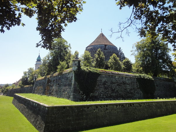 The Riedholz Tower bastion and moat