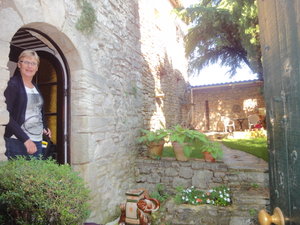 The outside courtyard of the gite