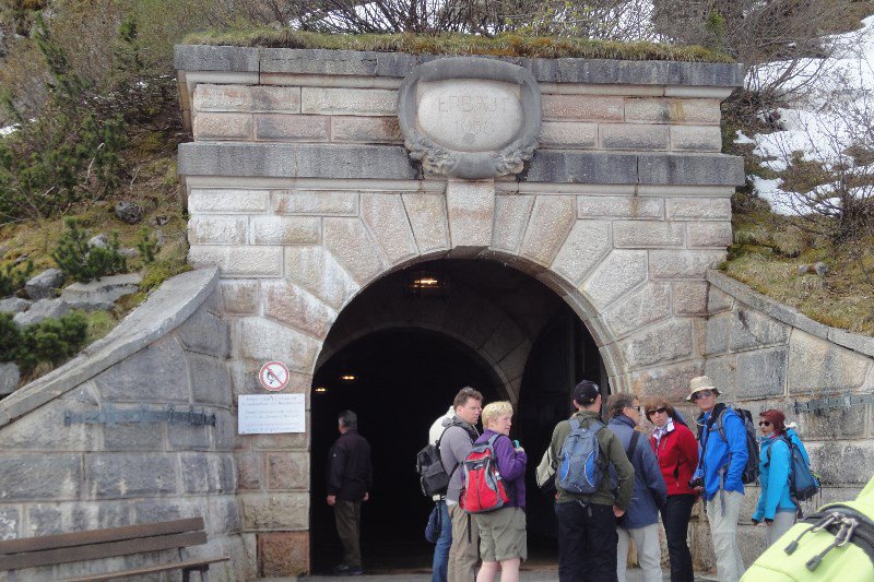 The tunnel entrance to the lift