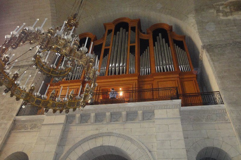 The huge church organ 