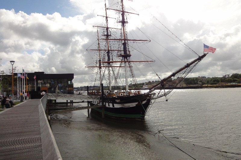 A replica of the famine ships at New Ross