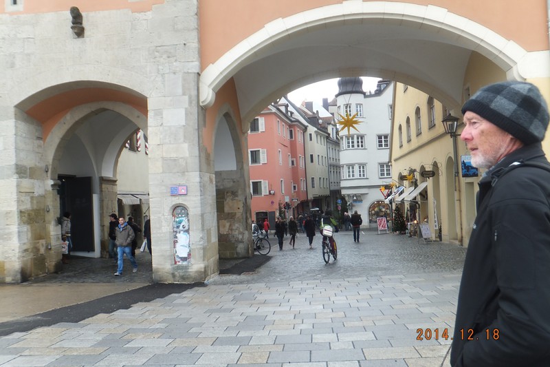 Street scene by the old bridge