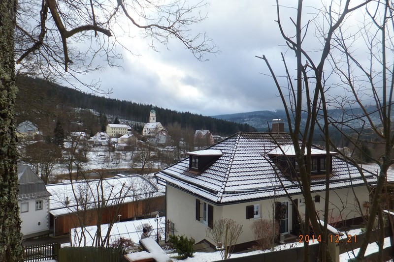 Looking out over a snowy Bayerisch Eisenstein