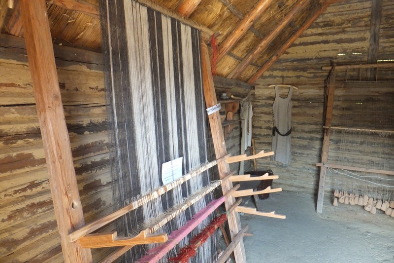 A weaving loom at the Celtic village