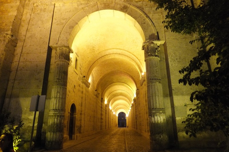 The tunnel under the walls of the fortification