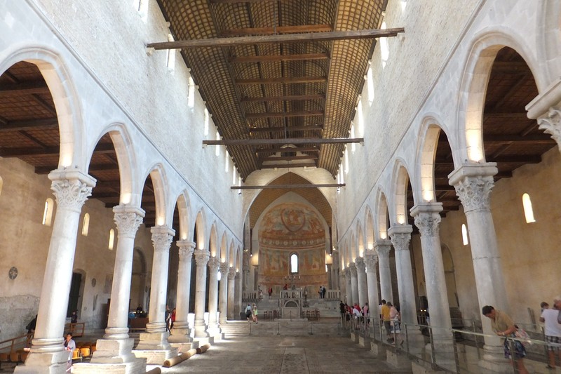 The inside of the Basilica built in the 300s AD