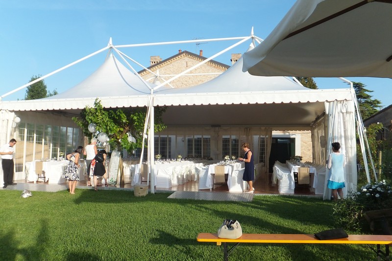 The wedding marquee at the farm