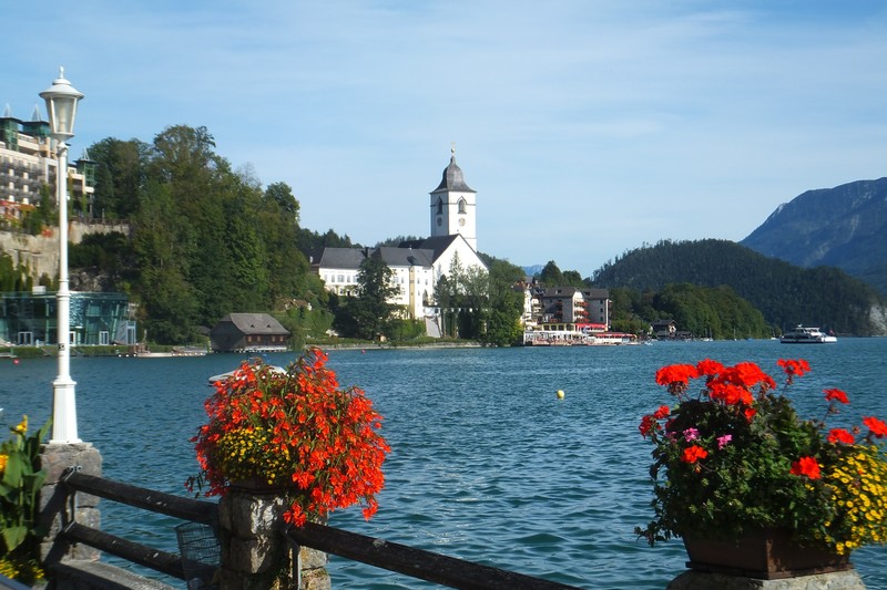 Wolfgangsee with St Wolfgang town