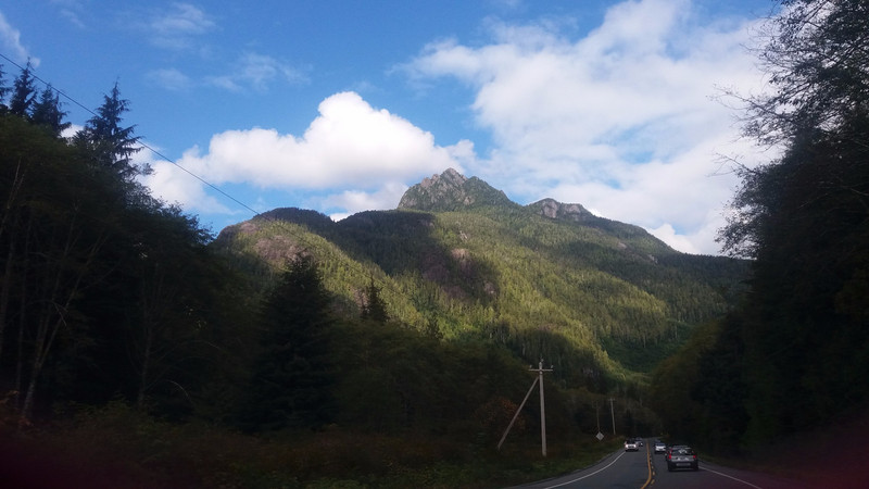 The mountains through the middle of east/west Vancouver Island