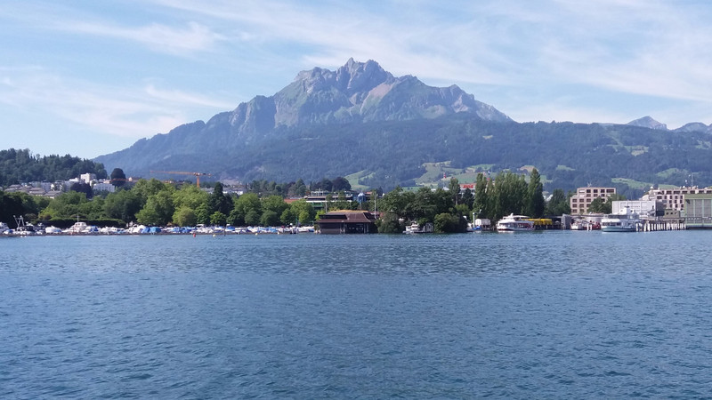 Lucern and Mt Pilatus from the ferry