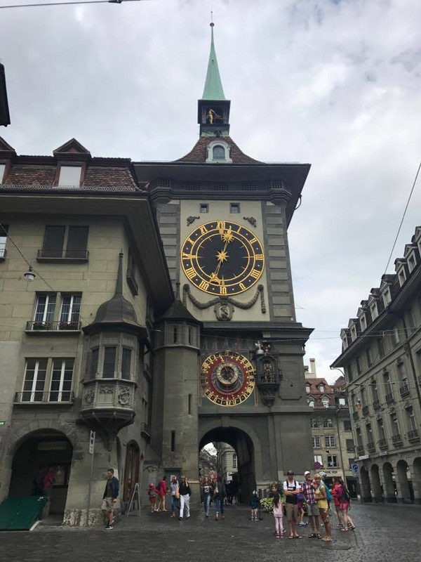 The huge weather and time clock in Bern