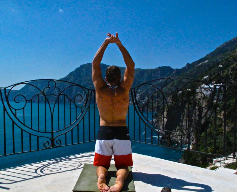 Yoga Amalfi view