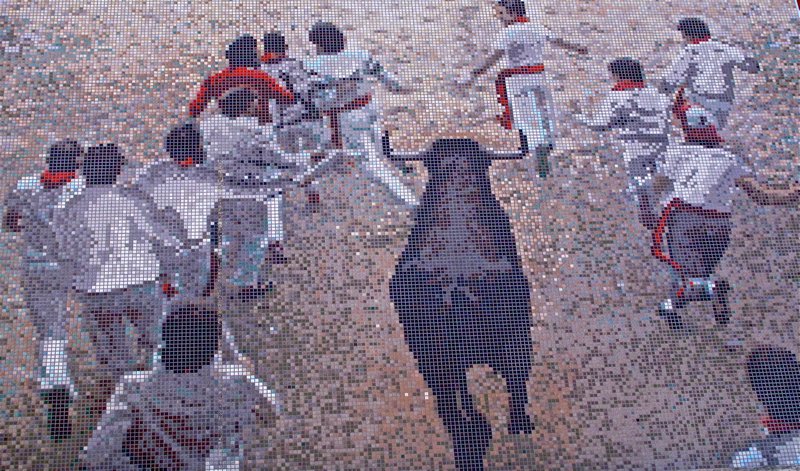 Running of the Bulls - Mosaic