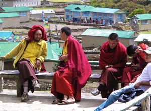 Monks having a "chilllax"