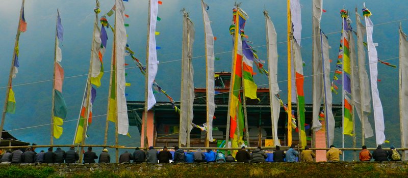 A wake at the Ghopte Gompa