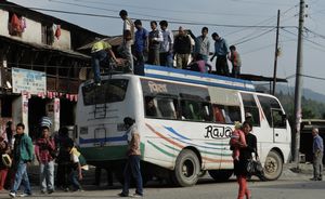 Our bus back to Kathmandu