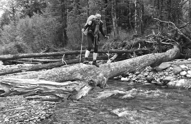 River crossing.....just look for fallen tree