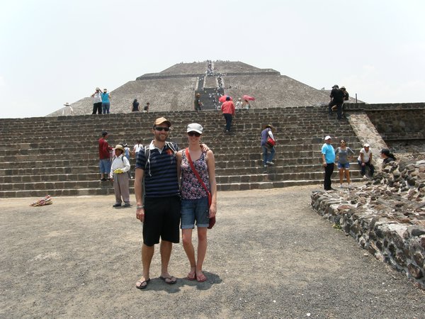 Claire and I About to Climb the Pyramid of the Sun